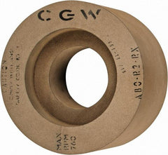 Camel Grinding Wheels - 6" Wide x 12" Diam, Type 7 Feed Regulating Wheel - 5" Hole Size, 80 Grit, Hardness R, 7-1/2" Diam x 1-1/2" Deep Recess, 7-1/2" Diam x 1-1/2" Deep Opposite Side Recess - All Tool & Supply