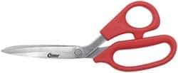 Clauss - 3-1/4" LOC, 8" OAL Stainless Steel Standard Shears - Ambidextrous, Plastic Offset Handle, For General Purpose Use - All Tool & Supply