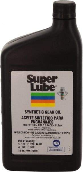 Synco Chemical - 0.25 Gal Bottle, Synthetic Gear Oil - -45°F to 450°F, ISO 320 - All Tool & Supply