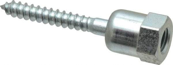 Buildex - 3/8" Zinc-Plated Steel Vertical (End Drilled) Mount Threaded Rod Anchor - 5/8" Diam x 2" Long, Swivel Head, 1,760 Lb Ultimate Pullout, For Use with Wood - All Tool & Supply