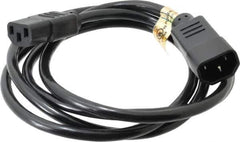 Tripp-Lite - 6' Long, IEC-320-C14/IEC-320-C13 Computer Cable - Black, Male x Female - All Tool & Supply