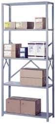 Lyon - 6 Shelf Add-On Open Steel Shelving - 900 Lb Capacity, 36" Wide x 84" High x 24" Deep, Gray - All Tool & Supply