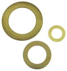 Made in USA - 0.005" Thick, 1" Inside x 1-1/2" OD, Round Shim - 7/8" Screw, Uncoated 360 HH Brass - All Tool & Supply