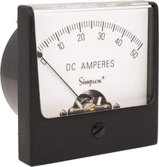 Simpson Electric - Analog, DC Ammeter, Panel Meter - 60 Hz, 0.001 Ohms at 60 Hz - All Tool & Supply