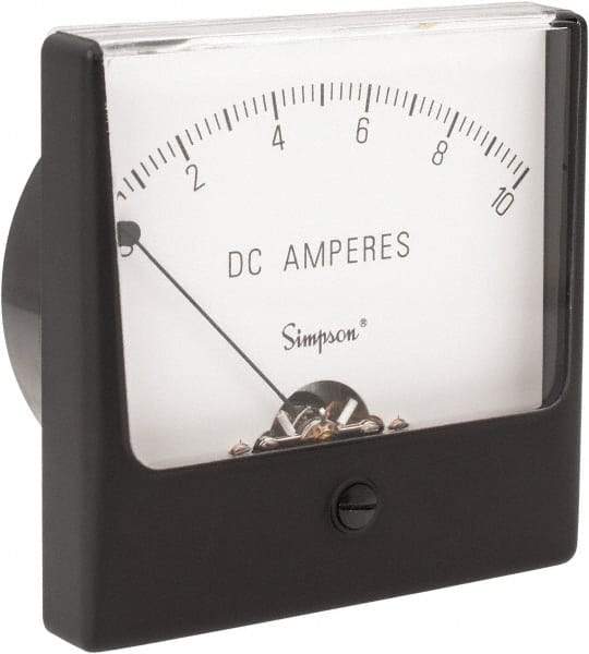 Simpson Electric - Analog, DC Ammeter, Panel Meter - 60 Hz, 0.005 Ohms at 60 Hz - All Tool & Supply