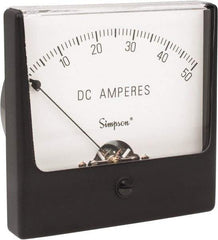 Simpson Electric - Analog, DC Ammeter, Panel Meter - 60 Hz, 0.001 Ohms at 60 Hz - All Tool & Supply