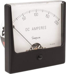 Simpson Electric - Analog, DC Ammeter, Panel Meter - 60 Hz, 10 Ohms at 60 Hz - All Tool & Supply