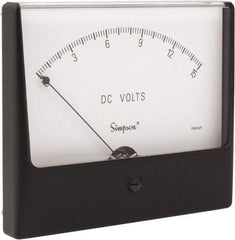 Simpson Electric - Analog, DC Voltmeter, Panel Meter - 60 Hz, 1000 Ohms at 60 Hz, 15 VDC - All Tool & Supply