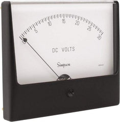 Simpson Electric - Analog, DC Voltmeter, Panel Meter - 60 Hz, 1000 Ohms at 60 Hz, 30 VDC - All Tool & Supply