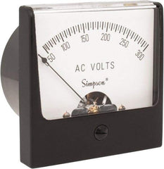 Simpson Electric - Analog, AC Voltmeter, Panel Meter - 60 Hz, 50000 Ohms at 60 Hz, 300 VAC - All Tool & Supply