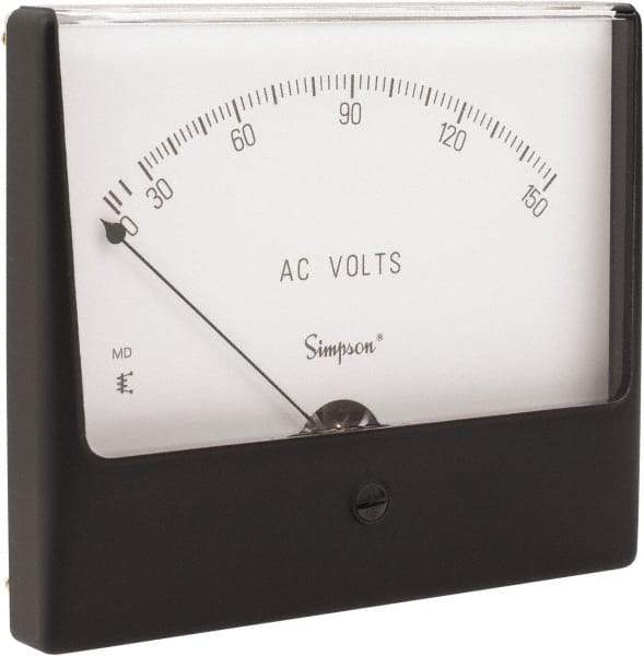 Simpson Electric - Analog, AC Voltmeter, Panel Meter - 60 Hz, 25000 Ohms at 60 Hz, 150 VAC - All Tool & Supply