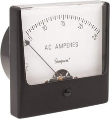 Simpson Electric - Analog, AC Ammeter, Panel Meter - 60 Hz, 0.002 Ohms at 60 Hz - All Tool & Supply