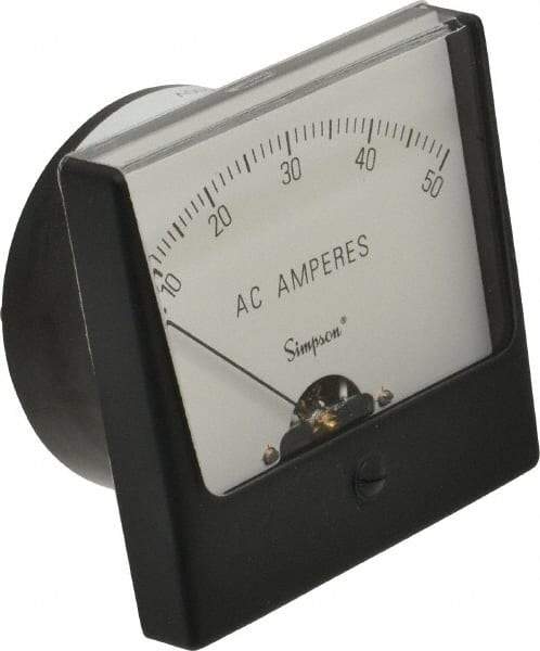 Simpson Electric - Analog, AC Ammeter, Panel Meter - 60 Hz, 0.001 Ohms at 60 Hz - All Tool & Supply