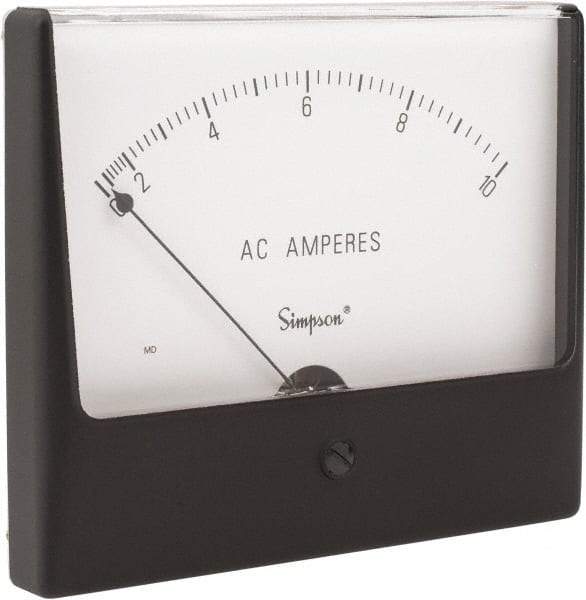 Simpson Electric - Analog, AC Ammeter, Panel Meter - 60 Hz, 0.004 Ohms at 60 Hz - All Tool & Supply