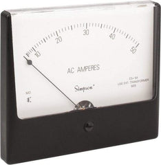 Simpson Electric - Analog, AC Ammeter, Panel Meter - 60 Hz, 0.008 Ohms at 60 Hz - All Tool & Supply