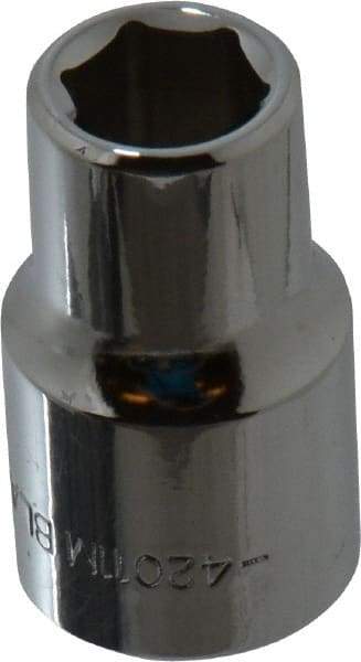 Blackhawk by Proto - 1/2" Drive, Standard Hand Socket - 6 Points, 1-1/2" OAL, Chrome Finish - All Tool & Supply