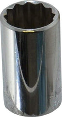 Blackhawk by Proto - 1/2" Drive, Standard Hand Socket - 12 Points, 1-1/2" OAL, Chrome Finish - All Tool & Supply