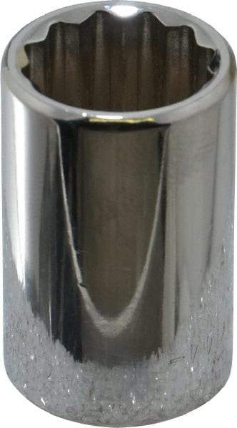 Blackhawk by Proto - 1/2" Drive, Standard Hand Socket - 12 Points, 1-1/2" OAL, Chrome Finish - All Tool & Supply