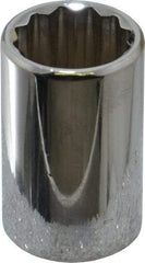 Blackhawk by Proto - 1/2" Drive, Standard Hand Socket - 12 Points, 1-1/2" OAL, Chrome Finish - All Tool & Supply