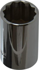 Blackhawk by Proto - 1/2" Drive, Standard Hand Socket - 12 Points, 1-1/2" OAL, Chrome Finish - All Tool & Supply