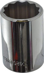 Blackhawk by Proto - 1/2" Drive, Standard Hand Socket - 12 Points, 1-1/2" OAL, Chrome Finish - All Tool & Supply