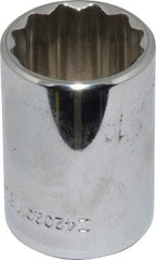 Blackhawk by Proto - 1/2" Drive, Standard Hand Socket - 12 Points, 1-1/2" OAL, Chrome Finish - All Tool & Supply