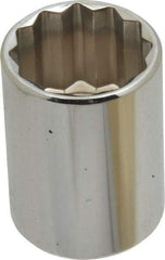 Blackhawk by Proto - 1/2" Drive, Standard Hand Socket - 12 Points, 1-1/2" OAL, Chrome Finish - All Tool & Supply