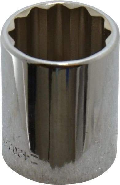 Blackhawk by Proto - 1/2" Drive, Standard Hand Socket - 12 Points, 1-1/2" OAL, Chrome Finish - All Tool & Supply