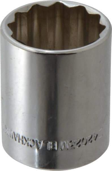 Blackhawk by Proto - 1/2" Drive, Standard Hand Socket - 12 Points, 1-1/2" OAL, Chrome Finish - All Tool & Supply