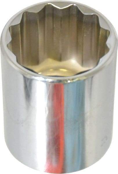 Blackhawk by Proto - 1/2" Drive, Standard Hand Socket - 12 Points, 1-5/8" OAL, Chrome Finish - All Tool & Supply