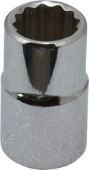 Blackhawk by Proto - 1/2" Drive, Standard Hand Socket - 12 Points, 1-1/2" OAL, Chrome Finish - All Tool & Supply