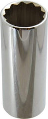 Blackhawk by Proto - 1/2" Drive, Deep Hand Socket - 12 Points, 3-3/32" OAL, Chrome Finish - All Tool & Supply