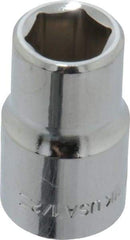 Blackhawk by Proto - 1/2", 1/2" Drive, Standard Hand Socket - 6 Points, 1-1/2" OAL, Chrome Finish - All Tool & Supply