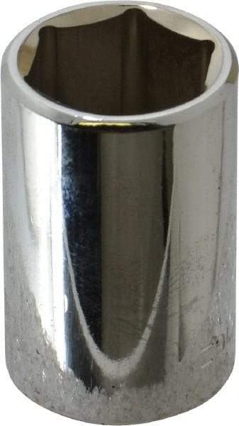 Blackhawk by Proto - 11/16", 1/2" Drive, Standard Hand Socket - 6 Points, 1-1/2" OAL, Chrome Finish - All Tool & Supply