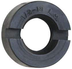 Sopko - 7/8" Diam Grinding Wheel Spindle Slotted Nut - 1/2-13 Thread Size, Left Handed, 5/16" Thick - All Tool & Supply