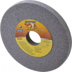 Norton - 6" Diam x 1-1/4" Hole x 1/2" Thick, K Hardness, 46 Grit Surface Grinding Wheel - Aluminum Oxide, Type 1, Coarse Grade, 4,140 Max RPM, Vitrified Bond, No Recess - All Tool & Supply