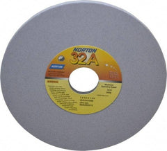 Norton - 7" Diam x 1-1/4" Hole x 1/4" Thick, I Hardness, 100 Grit Surface Grinding Wheel - Aluminum Oxide, Type 1, Fine Grade, 3,600 Max RPM, Vitrified Bond, No Recess - All Tool & Supply