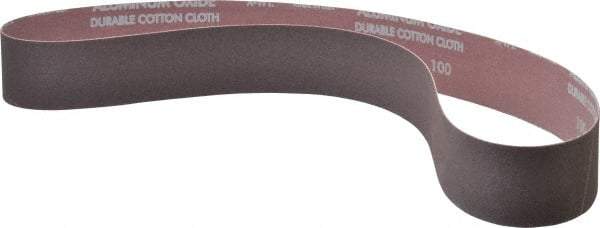 Norton - 2" Wide x 48" OAL, 100 Grit, Aluminum Oxide Abrasive Belt - Aluminum Oxide, Fine, Coated, X Weighted Cloth Backing, Series R228 - All Tool & Supply