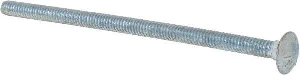 Value Collection - 1/4-20 UNC 5" Length Under Head, Standard Square Neck, Carriage Bolt - Grade 5 Steel, Zinc-Plated Finish - All Tool & Supply