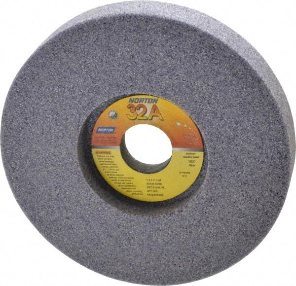 Norton - 7" Diam x 1-1/4" Hole x 1" Thick, H Hardness, 46 Grit Surface Grinding Wheel - Aluminum Oxide, Type 5, Coarse Grade, 3,600 Max RPM, Vitrified Bond, One-Side Recess - All Tool & Supply