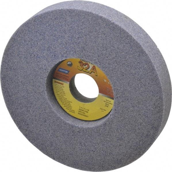 Norton - 7" Diam x 1-1/4" Hole x 1" Thick, I Hardness, 46 Grit Surface Grinding Wheel - Aluminum Oxide, Type 5, Coarse Grade, 3,600 Max RPM, Vitrified Bond, One-Side Recess - All Tool & Supply