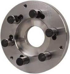 Buck Chuck Company - Adapter Back Plate for 8" Diam Self Centering Lathe Chucks - D1-6 Mount, 2.39" Through Hole Diam, 6.283mm ID, 7.87" OD, 0.985" Flange Height, Steel - All Tool & Supply