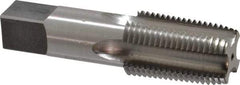 Reiff & Nestor - 1/2-14 NPT Thread, 4 Flute Standard Pipe Tap - 3-1/8" OAL, 1-3/8" Thread Length, 11/16" Shank Diam, Bright Finish, High Speed Steel - Exact Industrial Supply