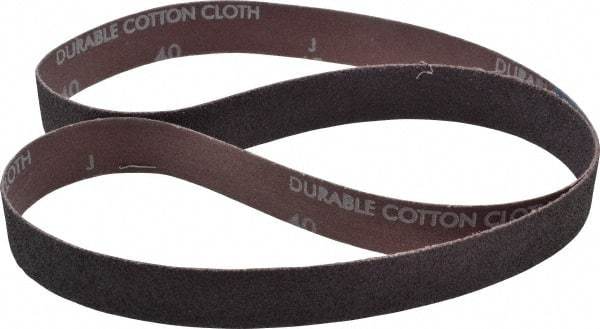 Norton - 1" Wide x 42" OAL, 40 Grit, Aluminum Oxide Abrasive Belt - Aluminum Oxide, Coarse, Coated, X Weighted Cloth Backing, Series R228 - All Tool & Supply