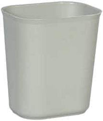 Rubbermaid - 14 Qt Gray Rectangle Trash Can - Fiberglass, 12-1/4" High x 11-1/8" Long x 8-1/4" Wide - All Tool & Supply