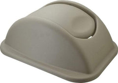 Rubbermaid - Dome Lid for Use with Rectangular Trash Cans - Beige, Polypropylene, For Untouchable Trash Cans - All Tool & Supply