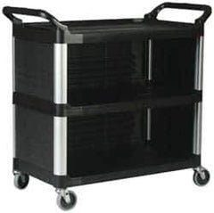 Rubbermaid - 300 Lb Capacity, 20" Wide x 40-5/8" Long x 41-13/16" High Standard Utility Cart - 3 Shelf, Plastic - All Tool & Supply