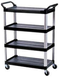 Rubbermaid - 300 Lb Capacity, 20" Wide x 40-5/8" Long x 37-13/16" High Standard Utility Cart - 4 Shelf, Plastic - All Tool & Supply