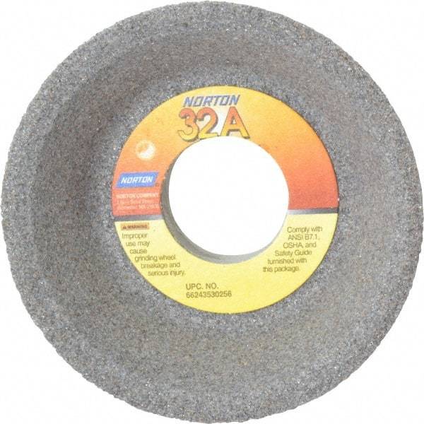 Norton - 4" Diam, 1-1/4" Hole Size, 1-1/2" Overall Thickness, 60 Grit, Type 11 Tool & Cutter Grinding Wheel - Medium Grade, Aluminum Oxide, J Hardness, Vitrified Bond, 5,730 RPM - All Tool & Supply