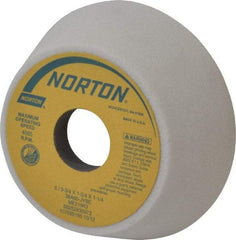 Norton - 5" Diam, 1-1/4" Hole Size, 1-3/4" Overall Thickness, 60 Grit, Type 11 Tool & Cutter Grinding Wheel - Medium Grade, Aluminum Oxide, J Hardness, Vitrified Bond, 4,585 RPM - All Tool & Supply